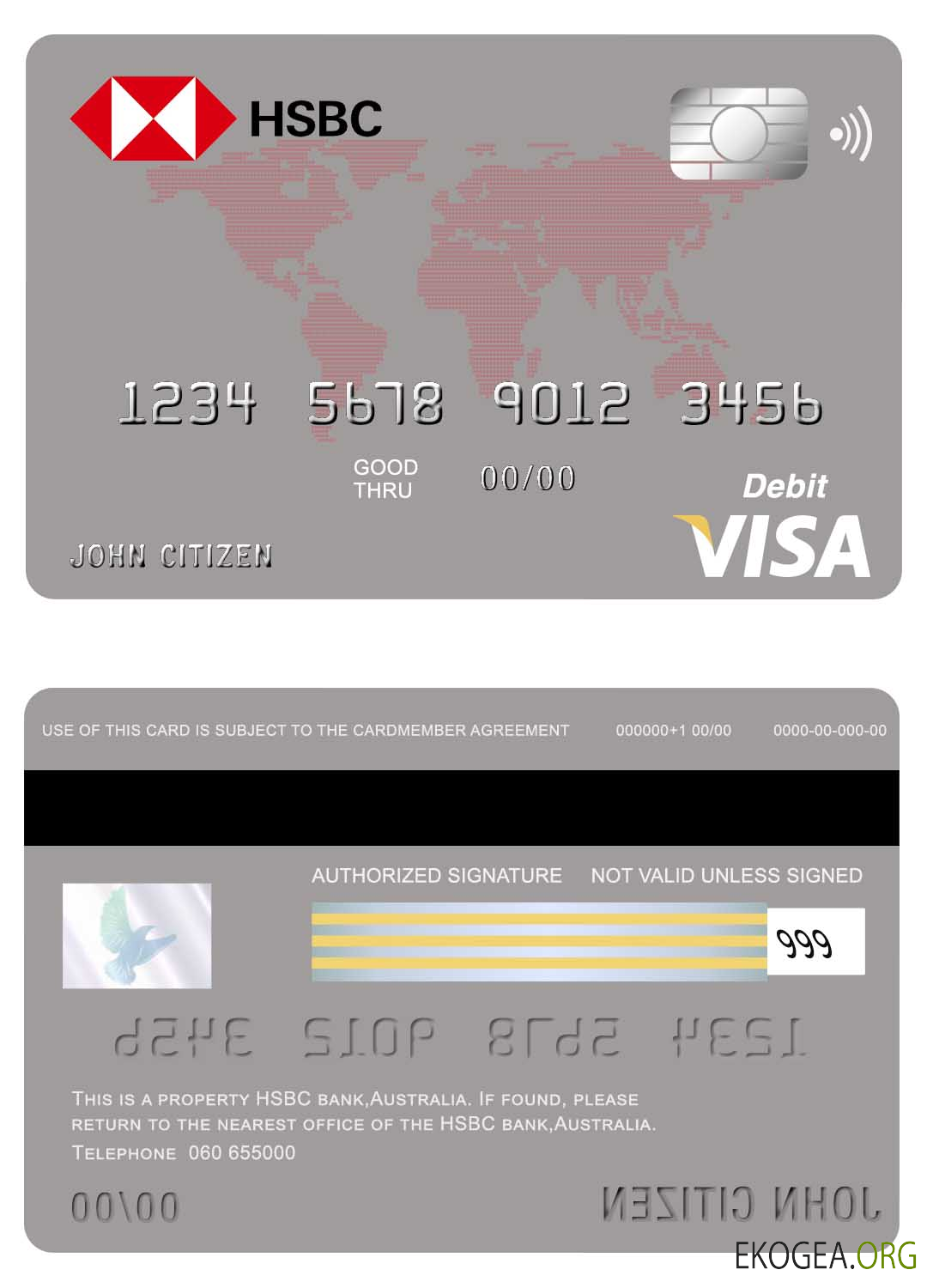 Carte visa bancaire HSBC Australie